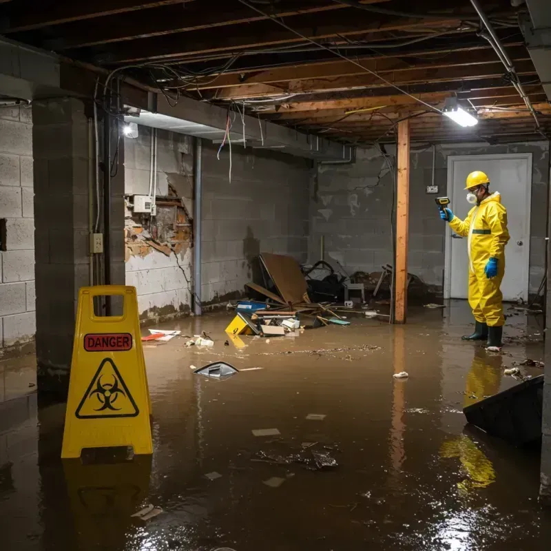 Flooded Basement Electrical Hazard in Burley, WA Property